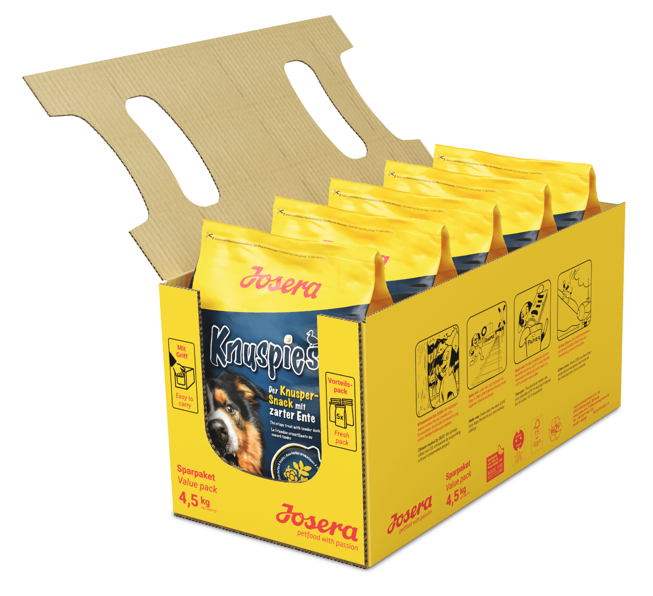 JosiDog Knuspies Hundesnack 5x900g Vorteilspack fettarm