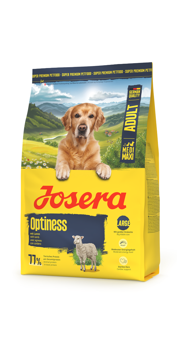 JosiDog Optiness Hundefutter 900g Beutel mit Lamm & Reis