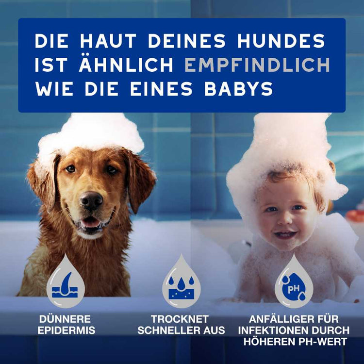 DOUXO SPA Feuchttücher schützen empfindliche Haut von Hunden, ähnlich sensibel wie Babyhaut