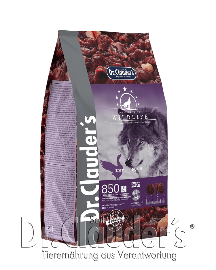 Wildlife Ente Trockenfutter 12,5kg Sack für ausgewachsene Hunde