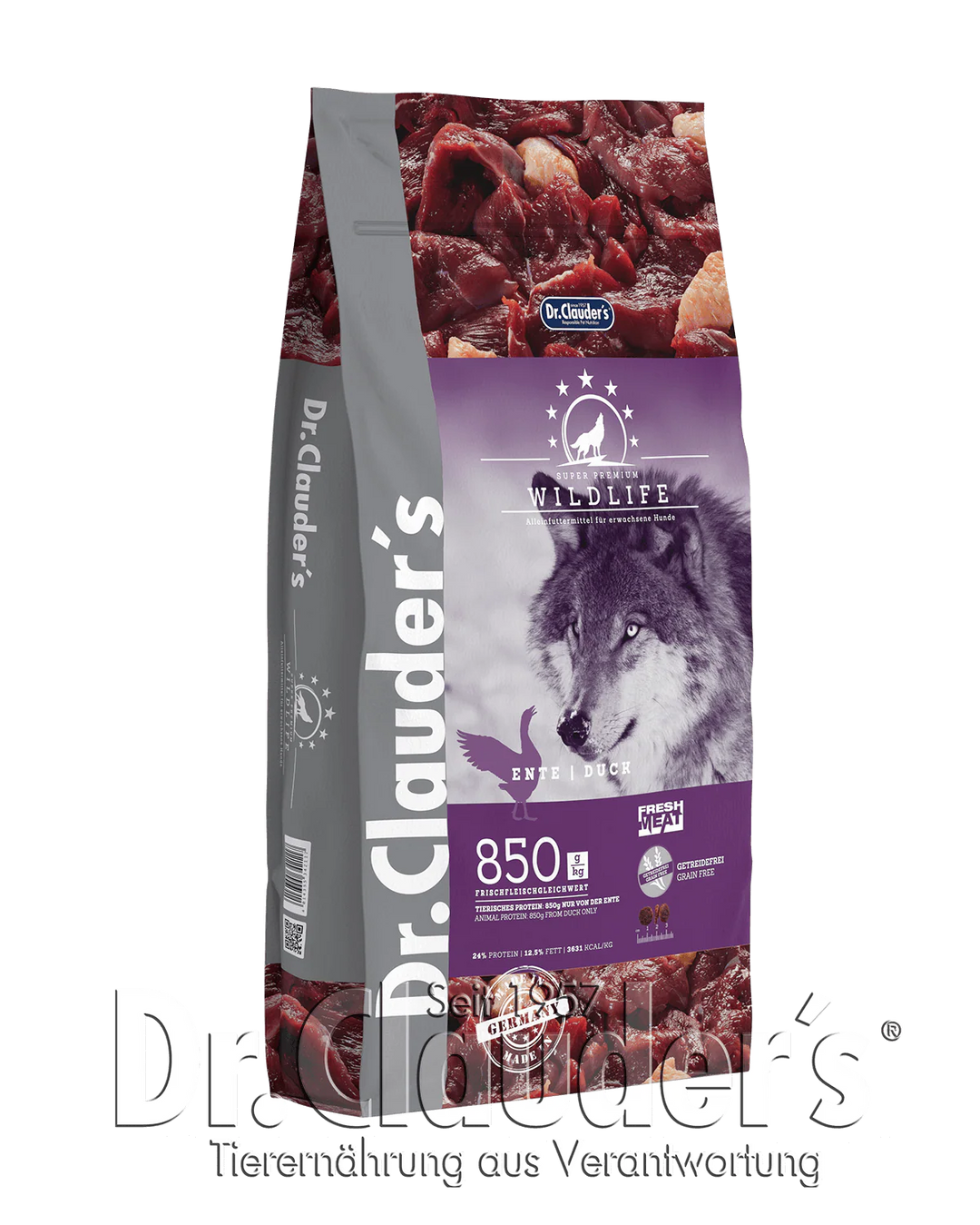 Wildlife Ente Trockenfutter 2kg Beutel getreidefrei für sensible Hunde