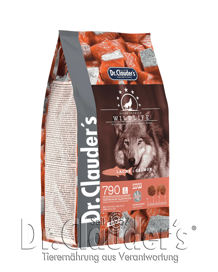 Dr. Clauder’s Wildlife Lachs Trockenfutter 12,5kg Sack für Hunde