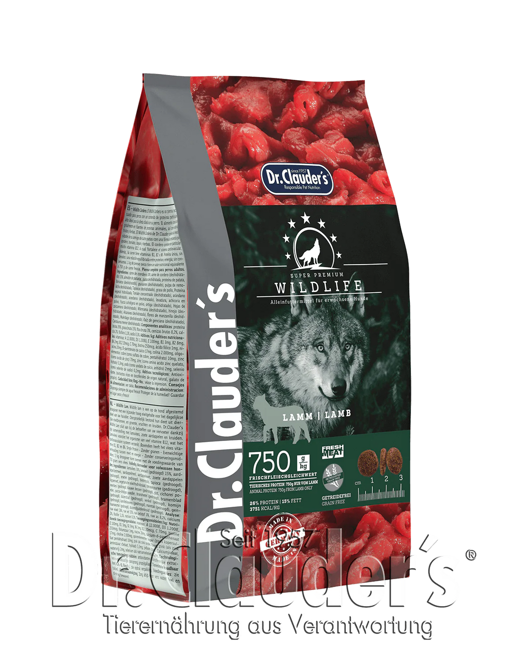 Dr. Clauder’s Wildlife Lamm Trockenfutter 12,5kg Sack für Hunde