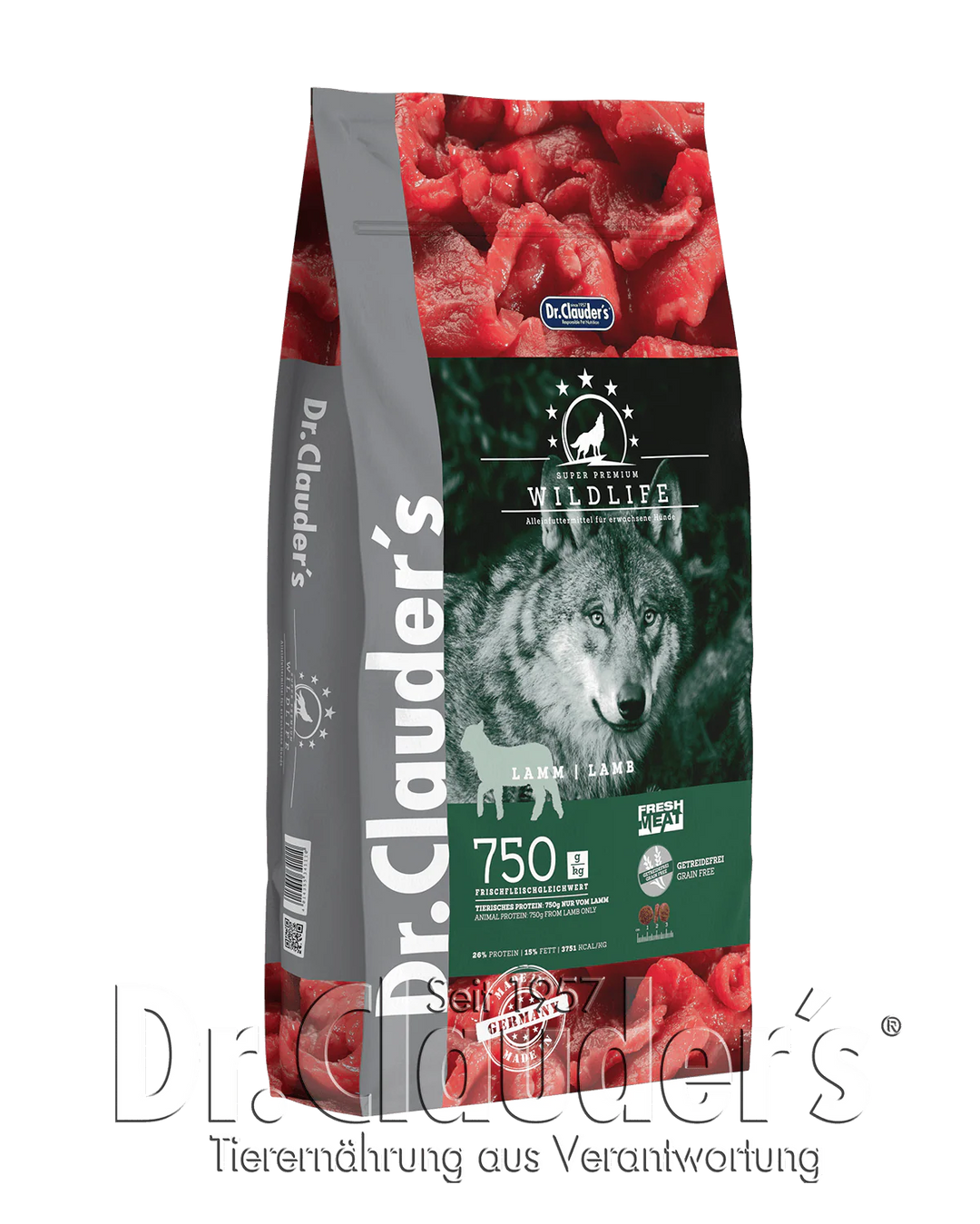 Dr. Clauder’s Wildlife Lamm Trockenfutter 2kg Beutel für erwachsene Hunde