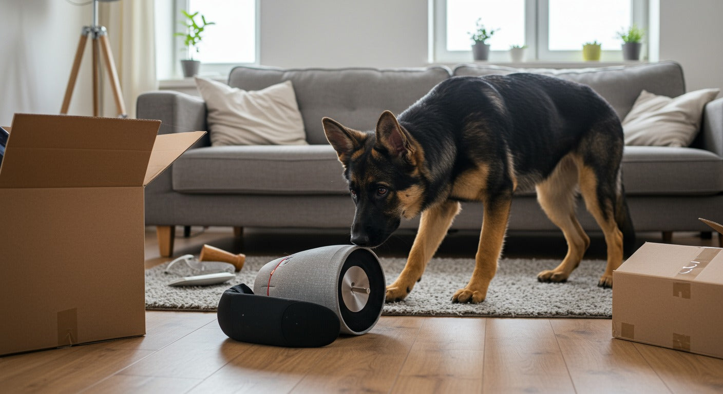 Deutscher Schäferhund als verspielter Welpe