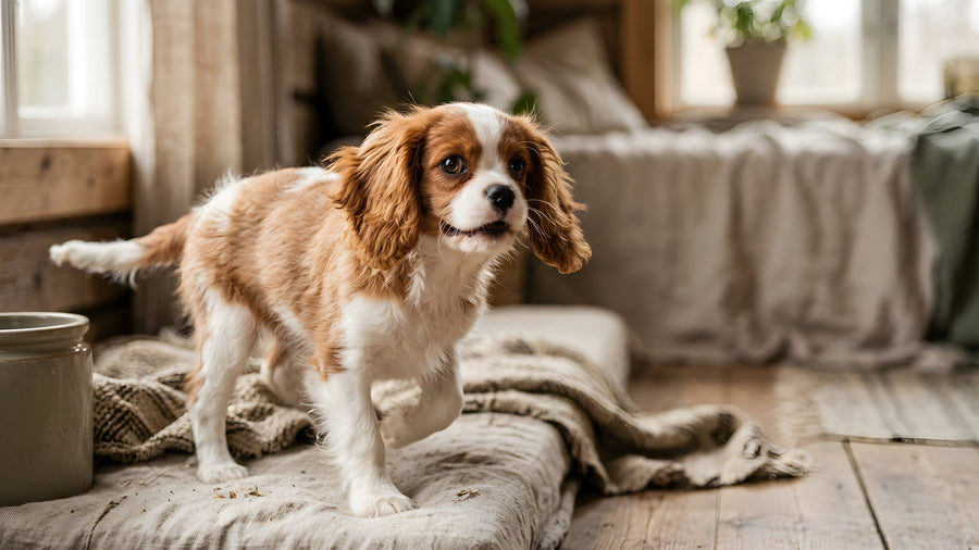 Welpenpflege mit Fell- Zahn- und Krallenpflege beim jungen Hund