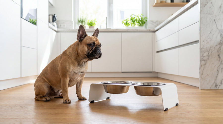 Hundebar für Französische Bulldogge: Warum erhöhtes Fressen Brachyzephalen hilft