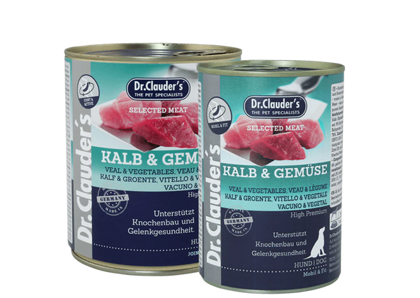 Selected Meat Kalb & Gemüse: Premium-Nassfutter für Hunde | Kalb mit Gemüse, Getreidefrei, 400g