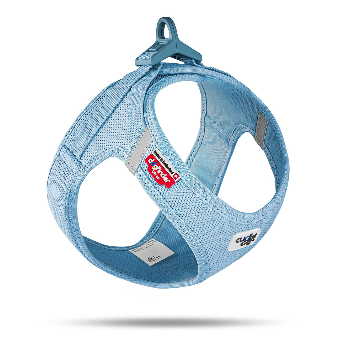 Air Mesh Pro Hundegeschirr Babyblau – atmungsaktives Mesh-Brustgeschirr mit Klickverschluss von Dogs Supreme