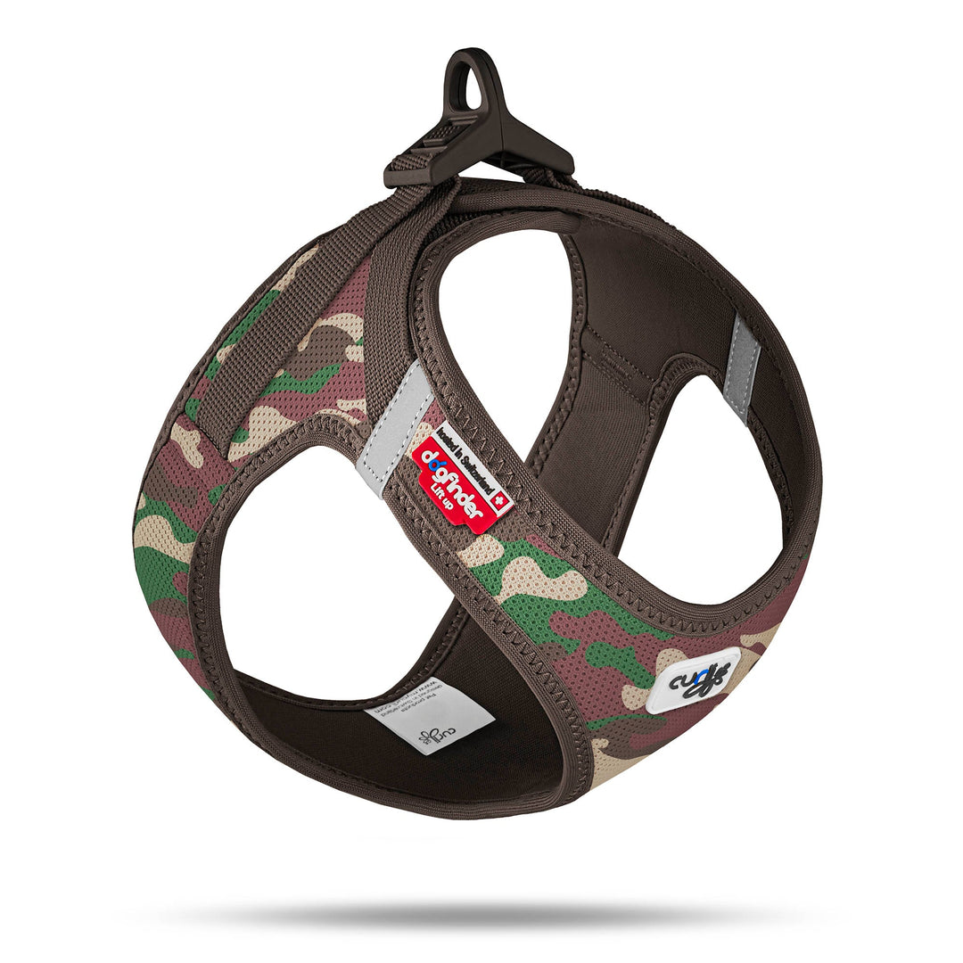Air Mesh Pro Hundegeschirr Camouflage – atmungsaktives Mesh-Brustgeschirr mit Klickverschluss von Dogs Supreme