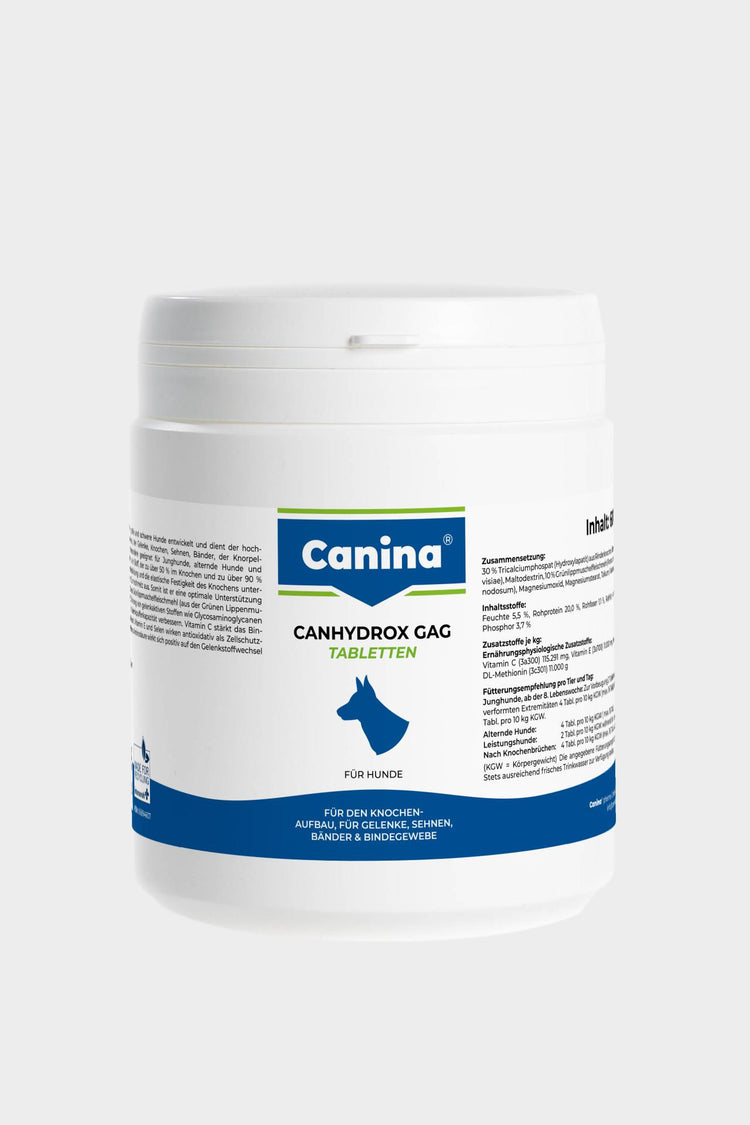 Canina Canhydrox GAG Tabletten — Gelenk- und Knochen-Supplement Rückseite