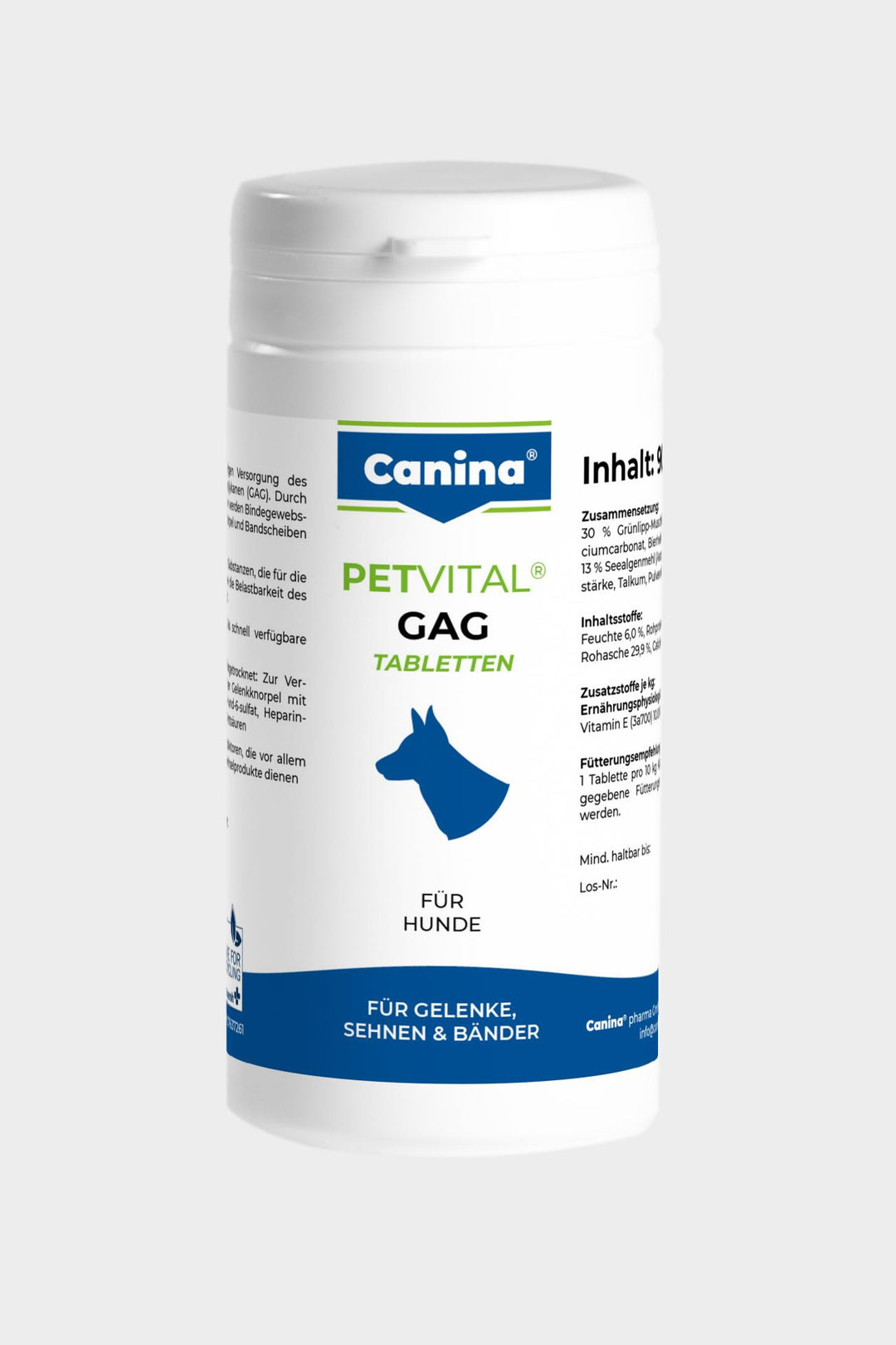 Canina PETVITAL GAG Tabletten 600g Dose — Gelenk-Supplement für Hunde