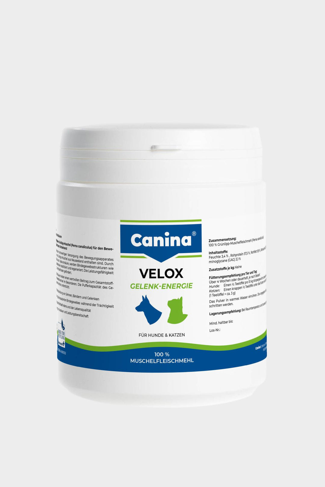 Canina Velox Gelenkenergie 400g — 100% Grünlippmuschel Pulver
