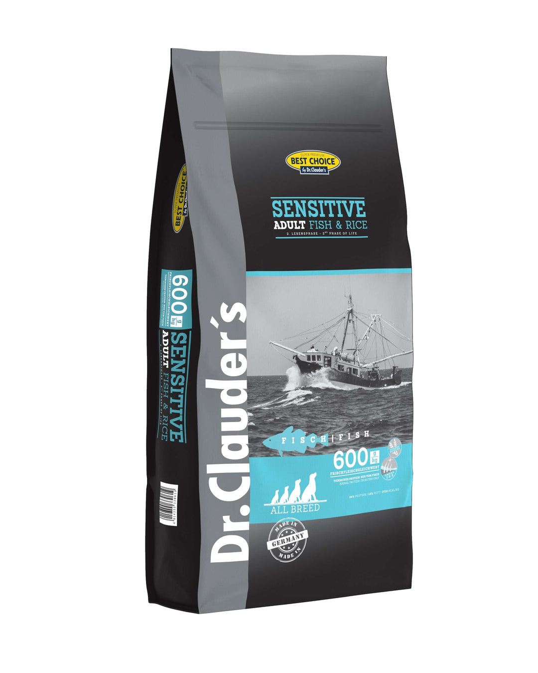 Dr. Clauder Best Choice Fisch und Reis 12,5kg Verpackung Vorderseite
