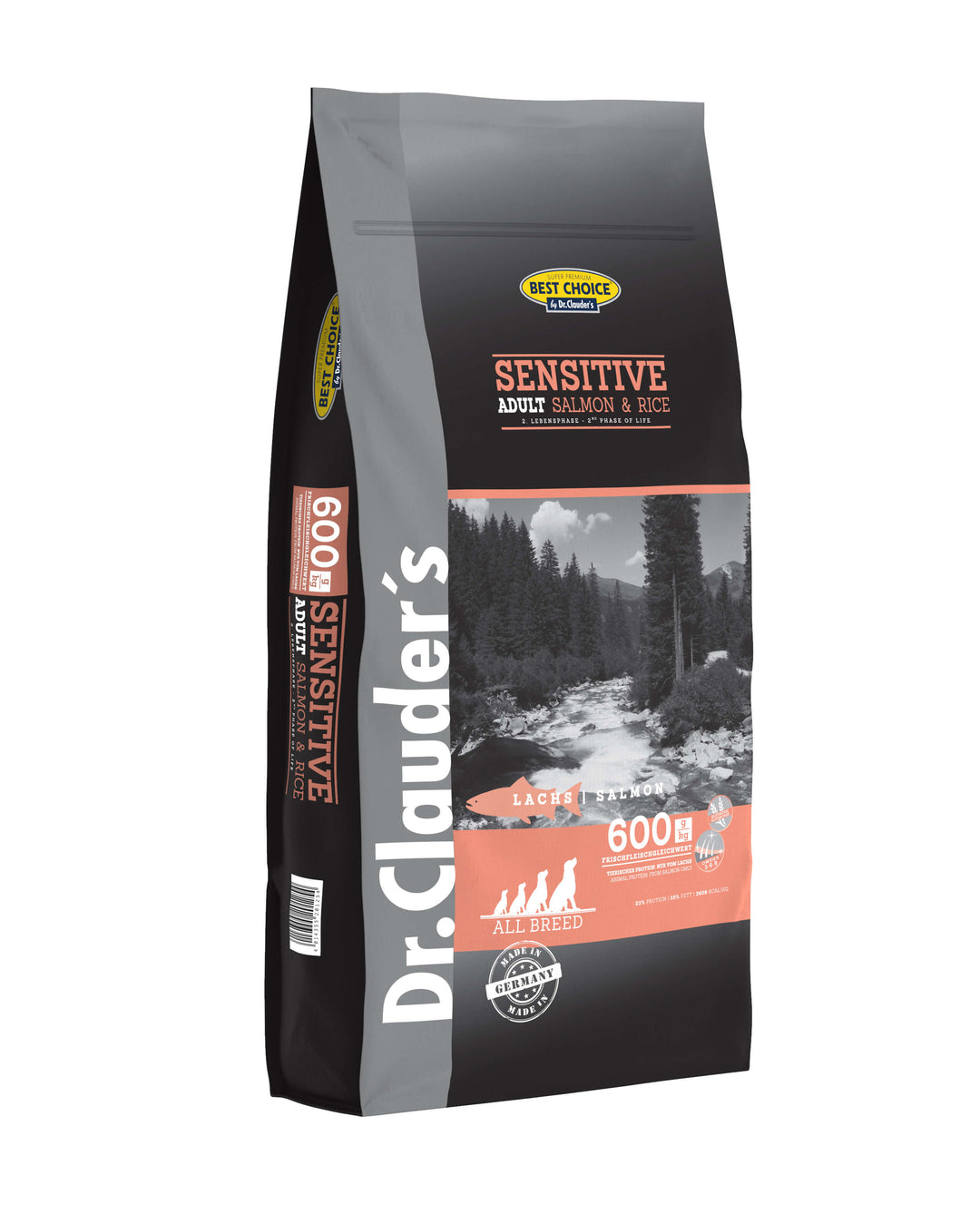 Dr. Clauder Best Choice Lachs und Reis 12,5kg Verpackung Vorderseite
