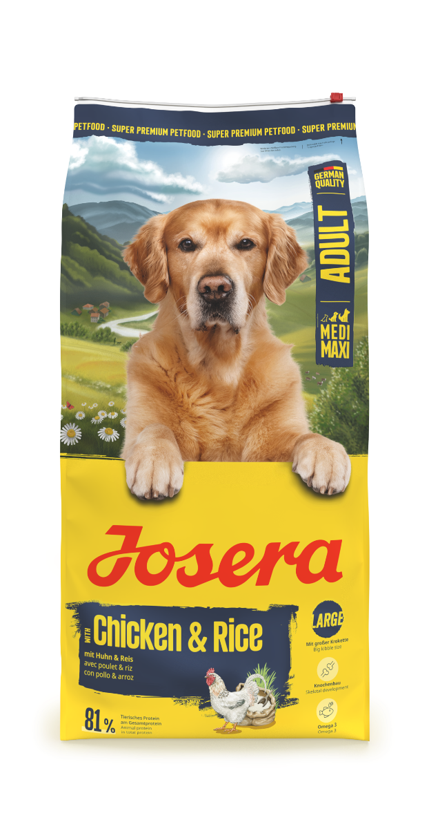 Josera Chicken and Rice Medi Maxi 12kg Verpackung Vorderseite