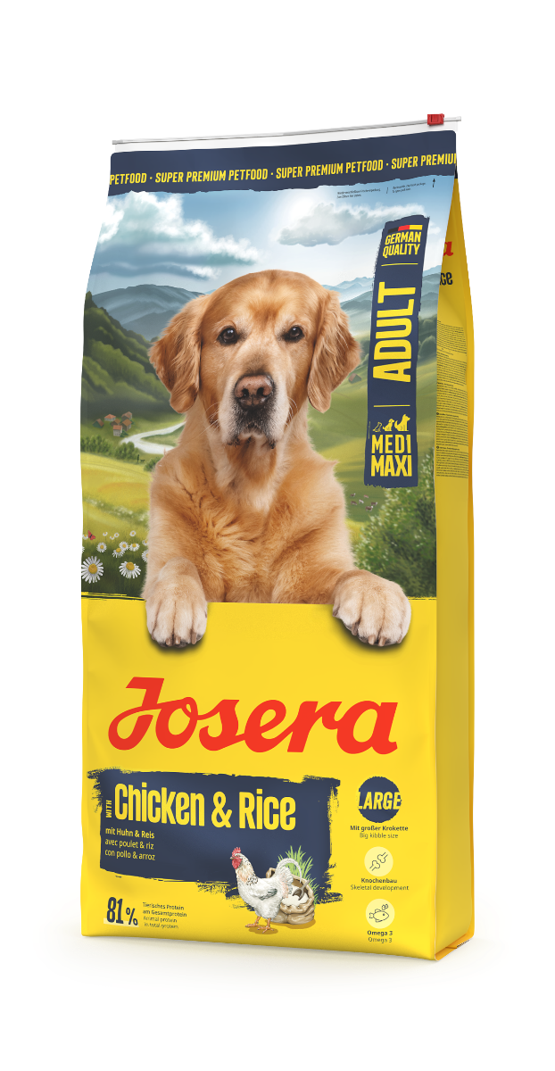 Josera Chicken and Rice Medi Maxi 12kg Seitenansicht glutenfrei