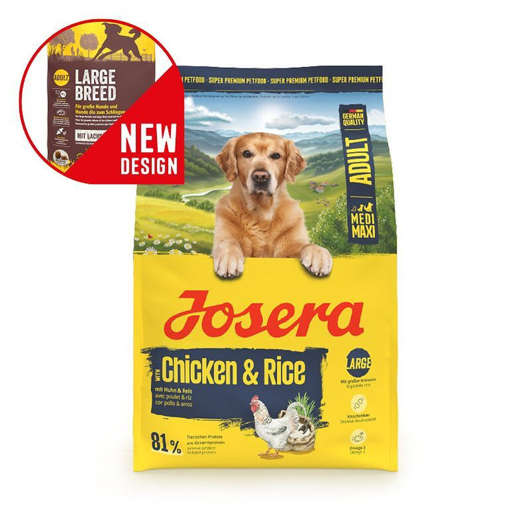 Josera Chicken and Rice Medi Maxi Trockenfutter glutenfrei fuer grosse Hunde