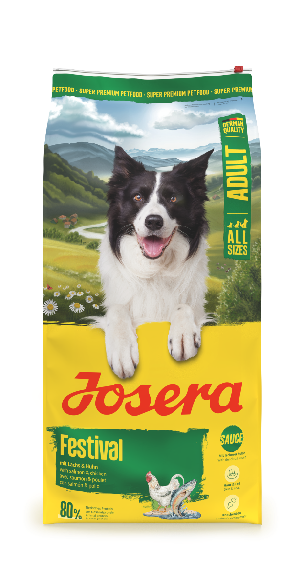 Josera Festival 12kg Verpackung Vorderseite mit Zusammensetzung