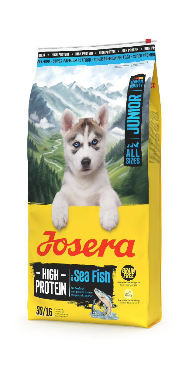 Josera Junior High Protein Sea Fish 12kg Seitenansicht proteinreich