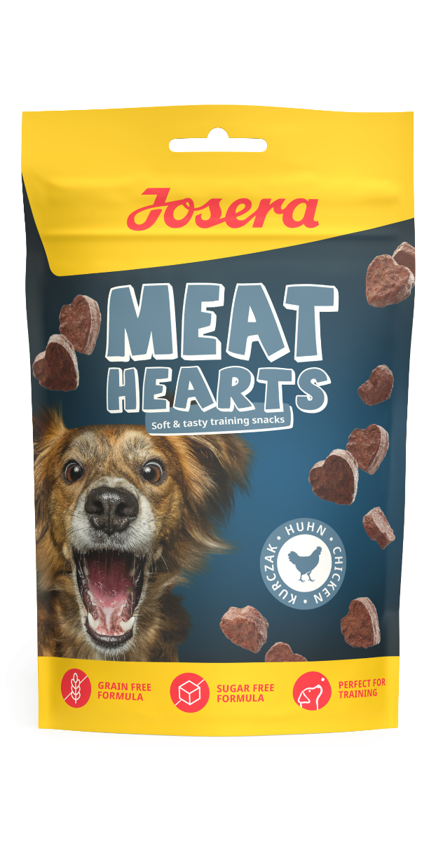 Josera Meat Hearts Huhn weiche Leckerli Trainingssnack getreidefrei