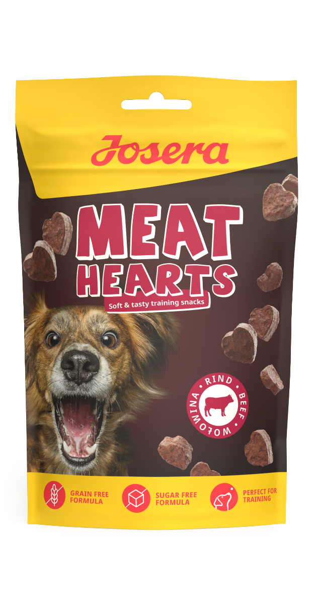 Josera Meat Hearts Rind weiche Leckerli Trainingssnack getreidefrei