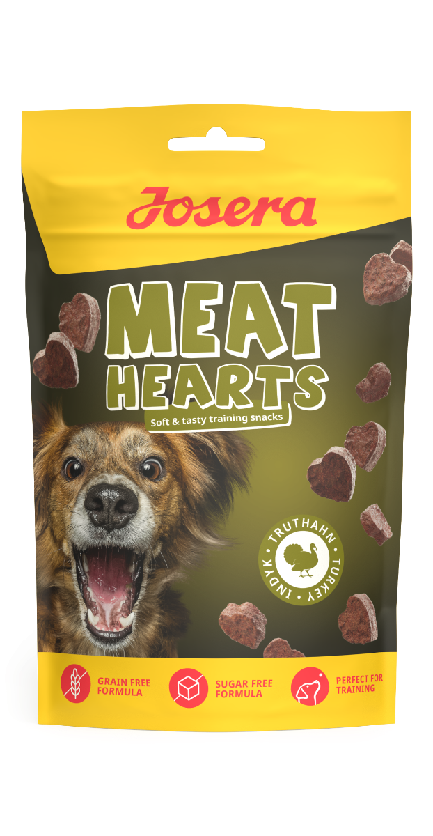 Josera Meat Hearts Truthahn weiche Leckerli Trainingssnack getreidefrei