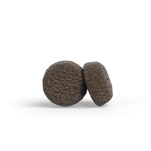 Krokettenform des Josera Mini Duck & Potato Hundefutters – kleine, runde Kroketten für Mini-Hunde