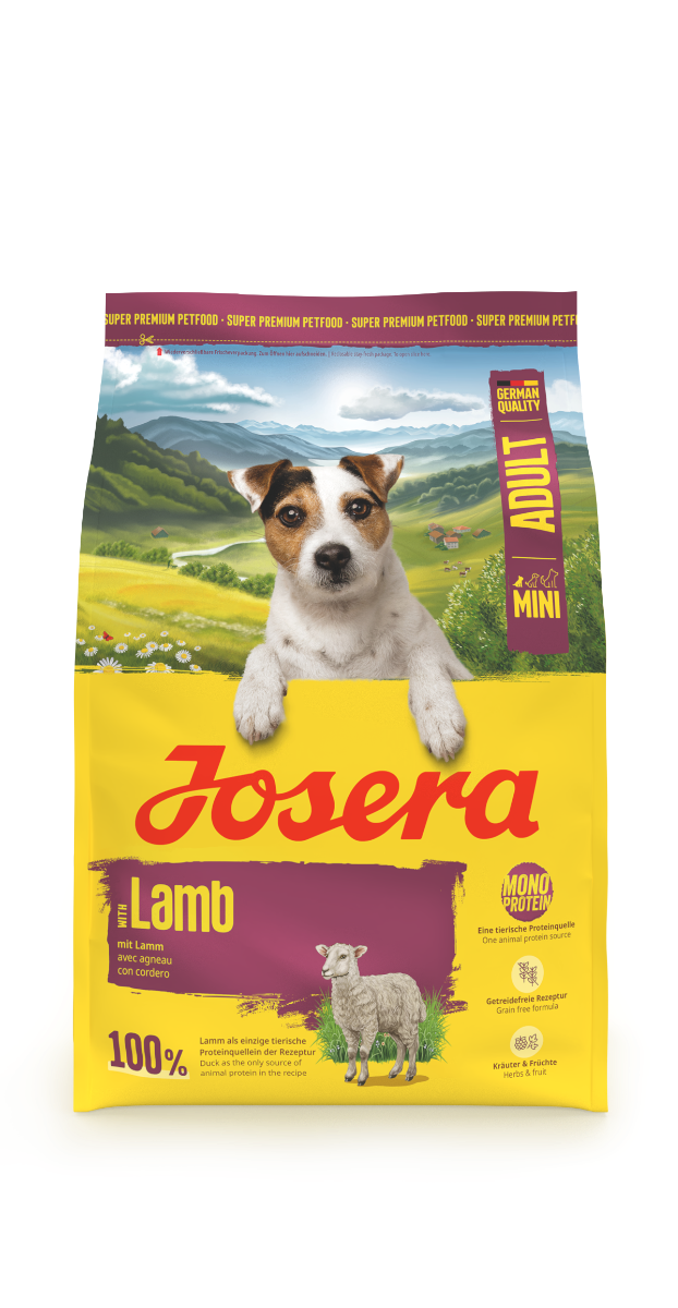 Josera MINI Lamb 3kg Verpackung Vorderseite kleine Kroketten
