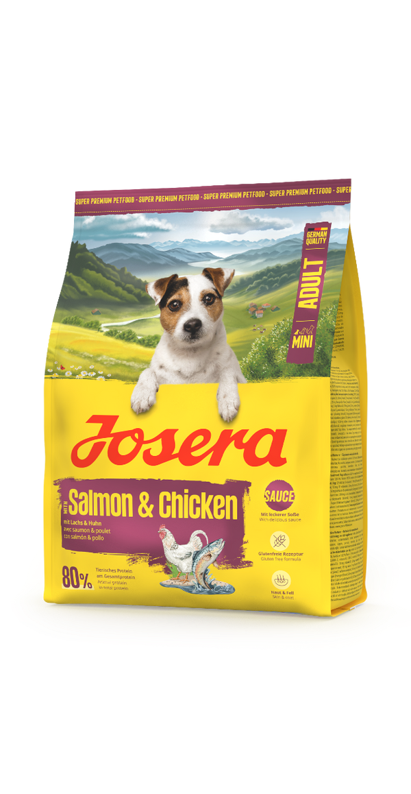 Josera MINI Salmon & Chicken: Trockenfutter für kleine Hunde | Lachs & Huhn
