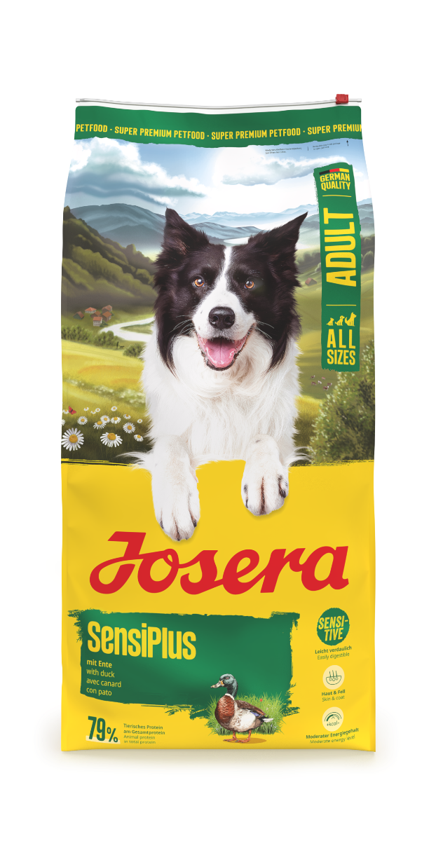 Josera SensiPlus 12kg Verpackung Vorderseite mit Inhaltsstoffen
