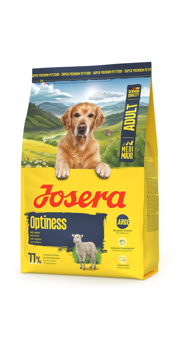 Josera Optiness: Trockenfutter mit Lamm für mittlere & große Hunde | Ohne Mais