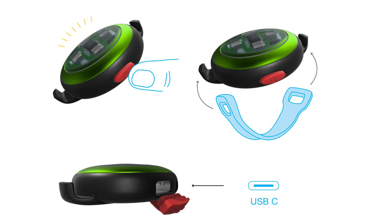 LED Pro Sicherheitslicht Funktion – 4 leistungsstarke LEDs