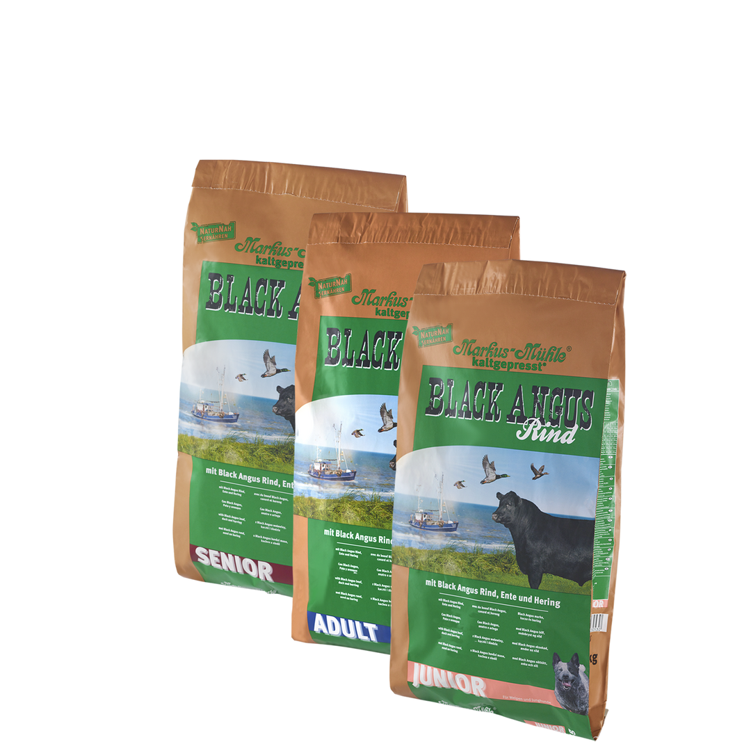 Markus Mühle Black Angus Senior 15kg — Kaltgepresstes Trockenfutter für ältere Hunde