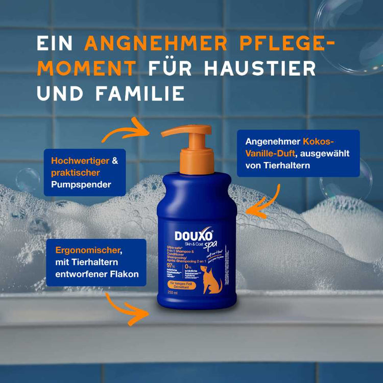 RE:CARE Hundeshampoo 2-in-1 Pumpspender mit Kokos Vanille Duft
