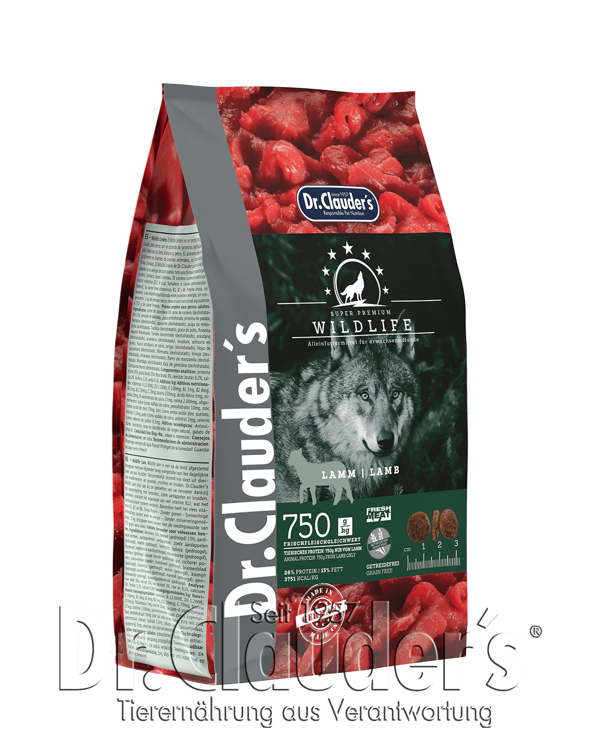 Dr. Clauder’s Wildlife Lamm Trockenfutter 12,5kg Sack für Hunde