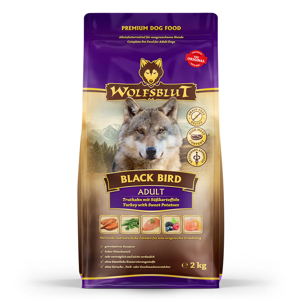 Wolfsblut Black Bird Adult Trockenfutter – Verpackung Frontalansicht