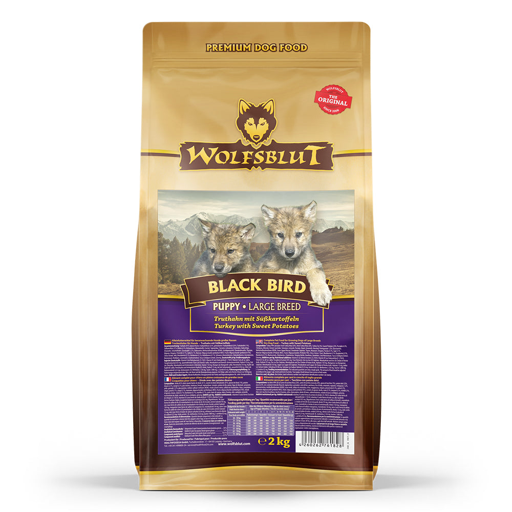 Wolfsblut Black Bird Puppy Large Trockenfutter – Verpackung Frontalansicht