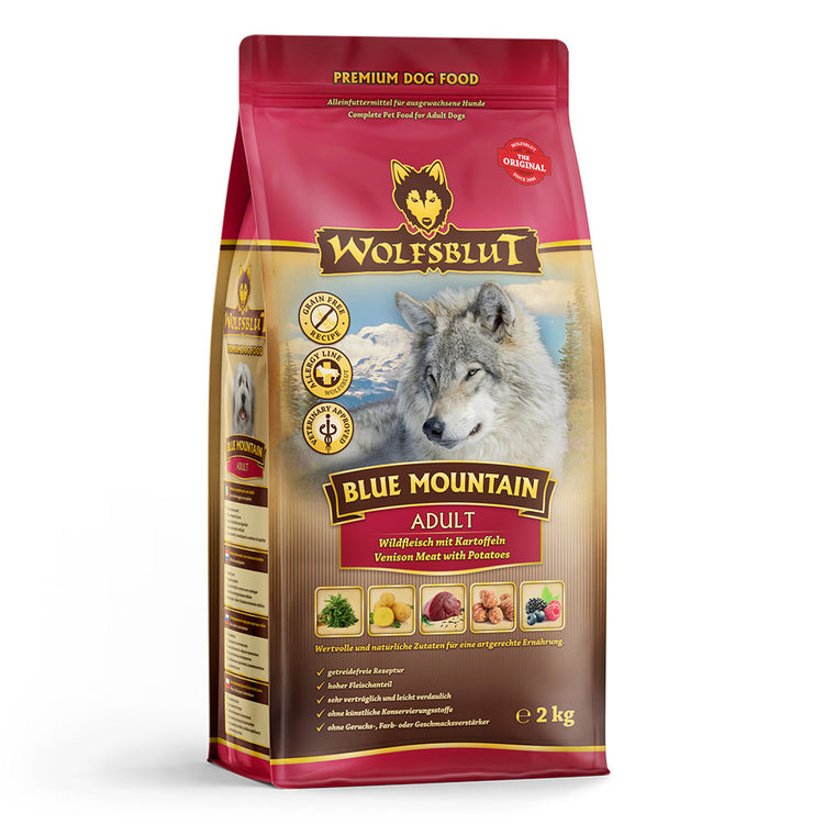 Wolfsblut Blue Mountain Trockenfutter – Verpackung Vorderseite