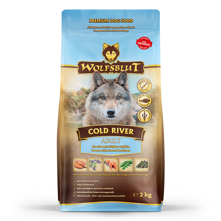 Wolfsblut Cold River Trockenfutter – Verpackung Frontalansicht