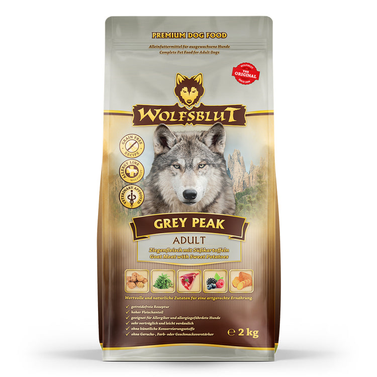 Wolfsblut Grey Peak Adult Trockenfutter – Verpackung Frontalansicht