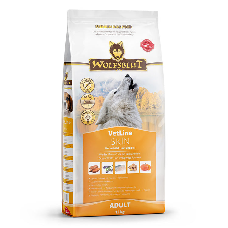 Wolfsblut VetLine Skin & Coat Trockenfutter – Verpackung Vorderseite