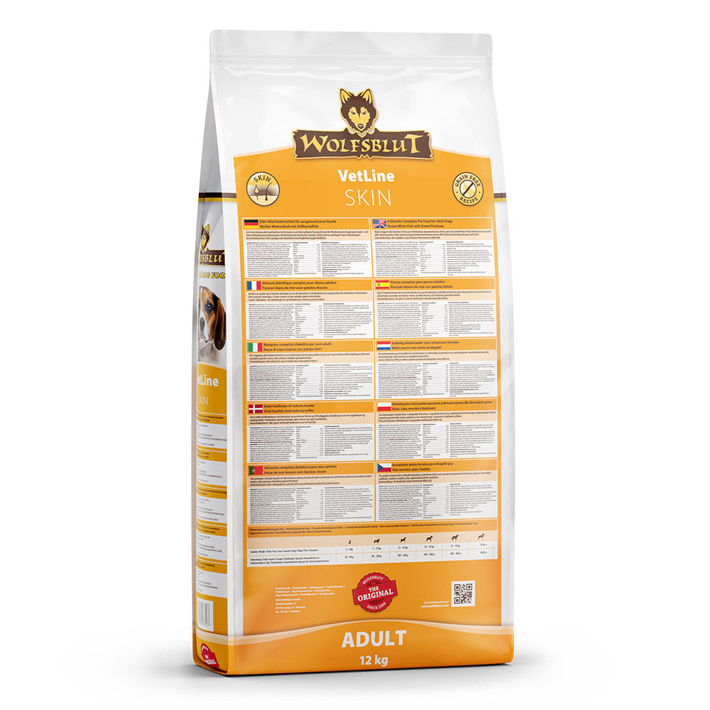 Wolfsblut VetLine Skin & Coat Trockenfutter – Verpackung Vorderseite