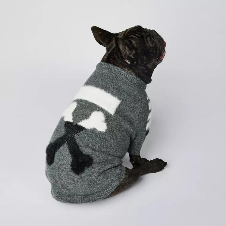 Woof ™ Strickpullover für Hunde | Grau