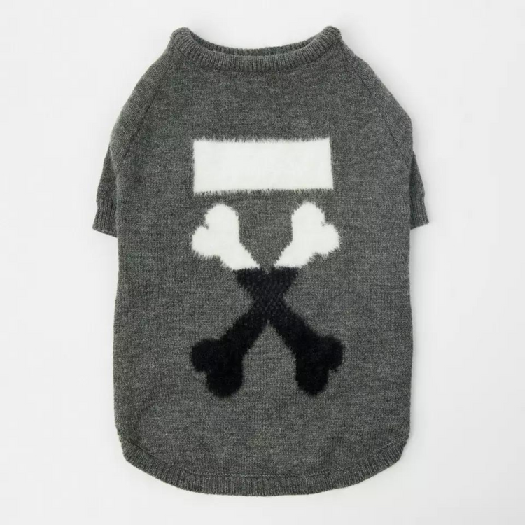 Woof ™ Strickpullover für Hunde | Grau